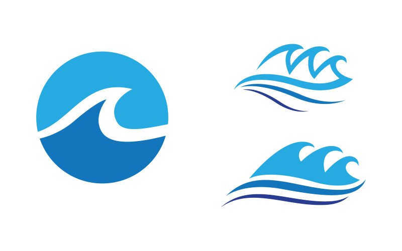 Water wave liquid vector Logo illustration design V1.250 Logo Template