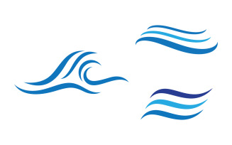 Water wave liquid vector Logo illustration design V1.252