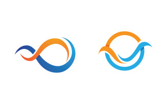 Water wave liquid vector Logo illustration design V1.254