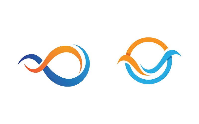 Water wave liquid vector Logo illustration design V1.254 Logo Template