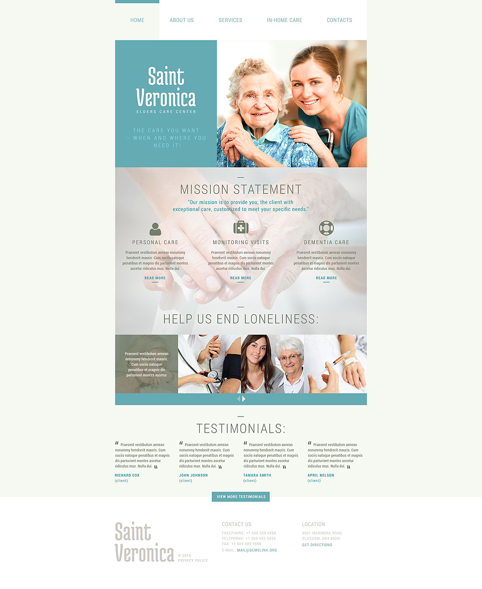 Elders Care Website Template New Screenshots BIG