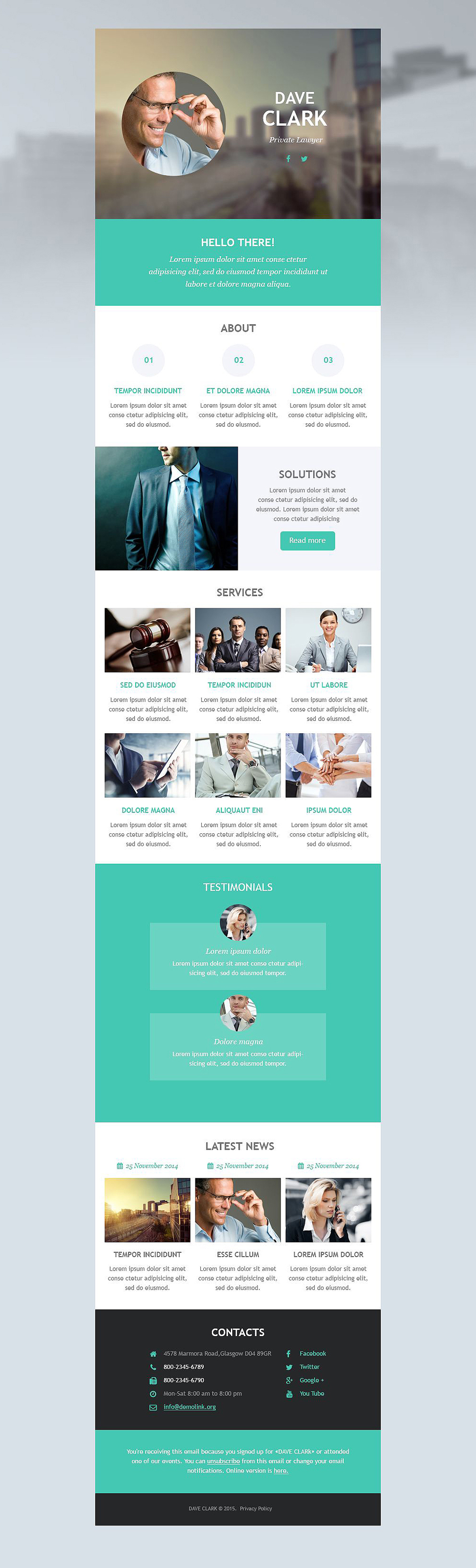 Lawyer Responsive Newsletter Template New Screenshots BIG