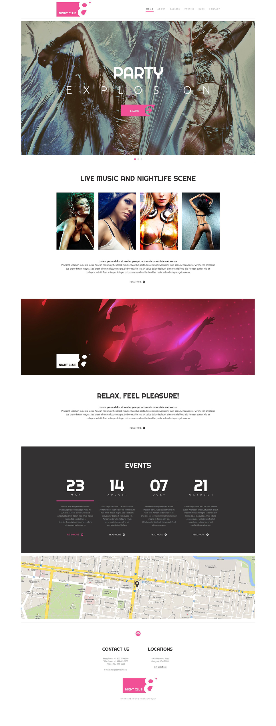 Night Club WordPress Theme New Screenshots BIG