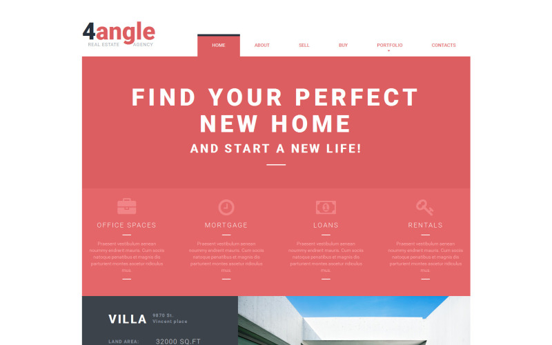 Real Estate Agency Responsive Website Template