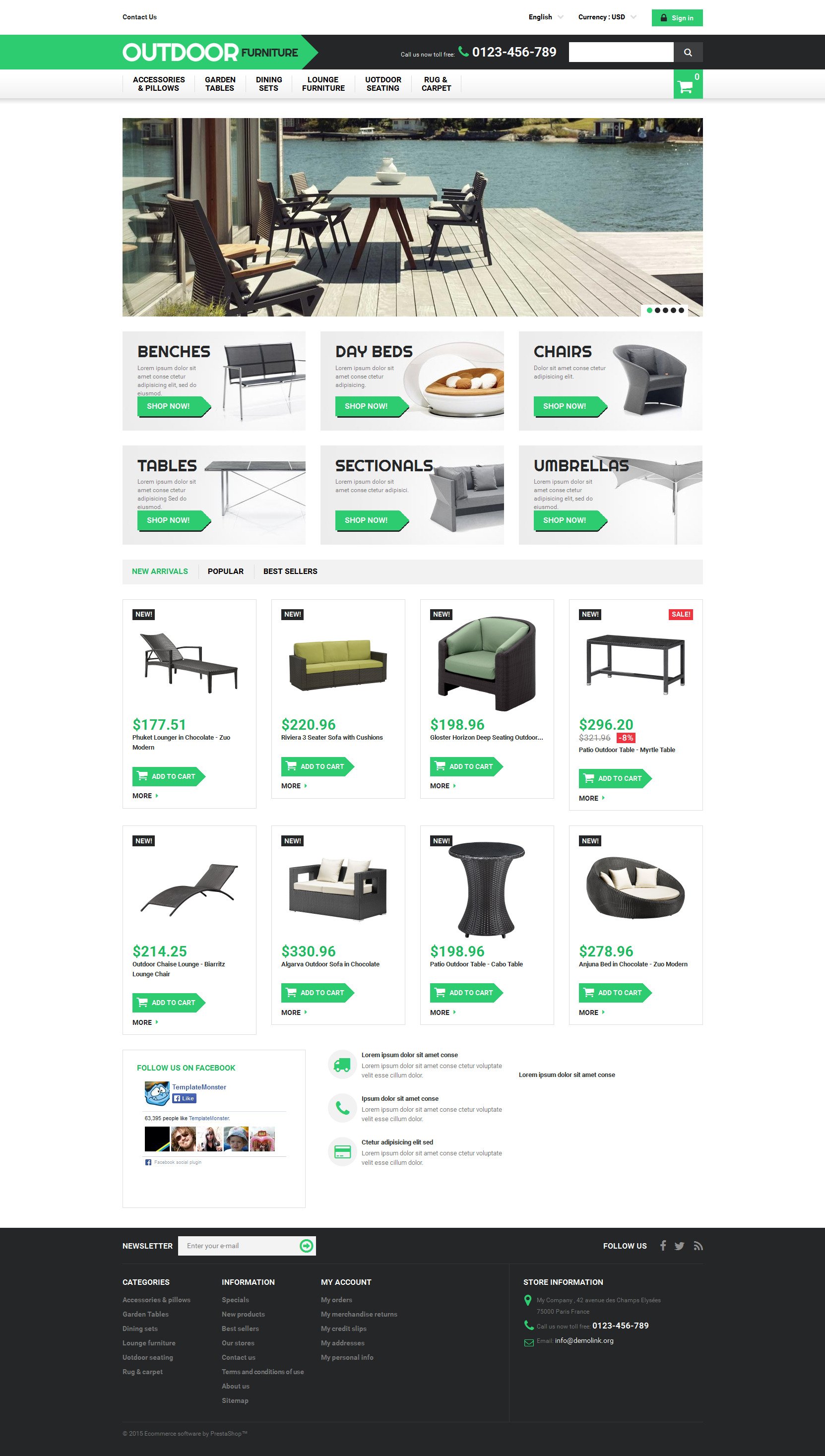 Responsive Outdoor Furniture Prestashop #53025