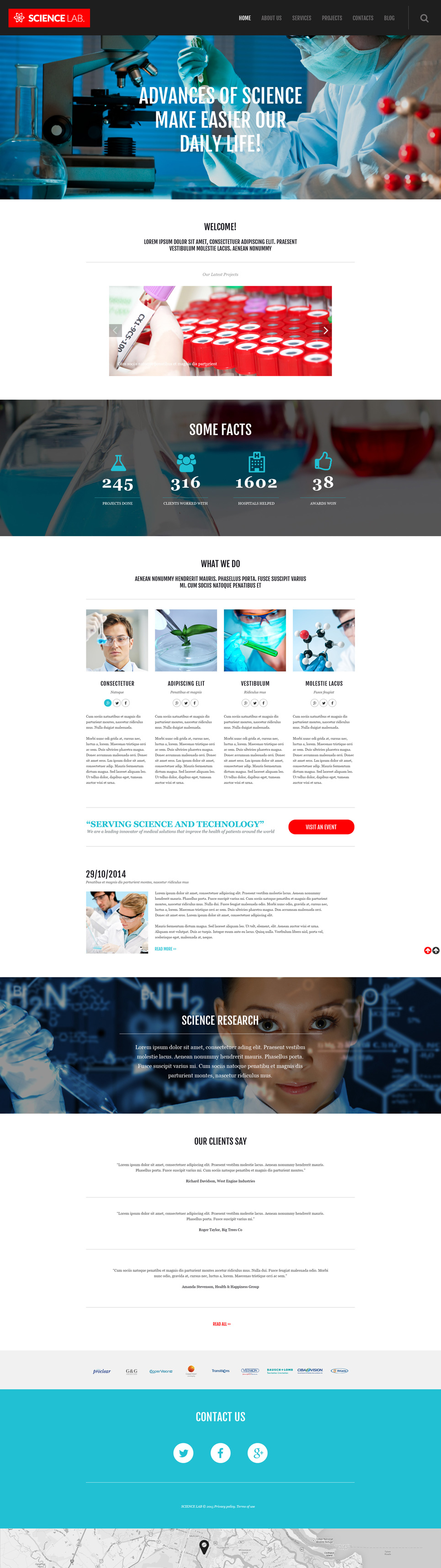 Science Lab WordPress Theme New Screenshots BIG