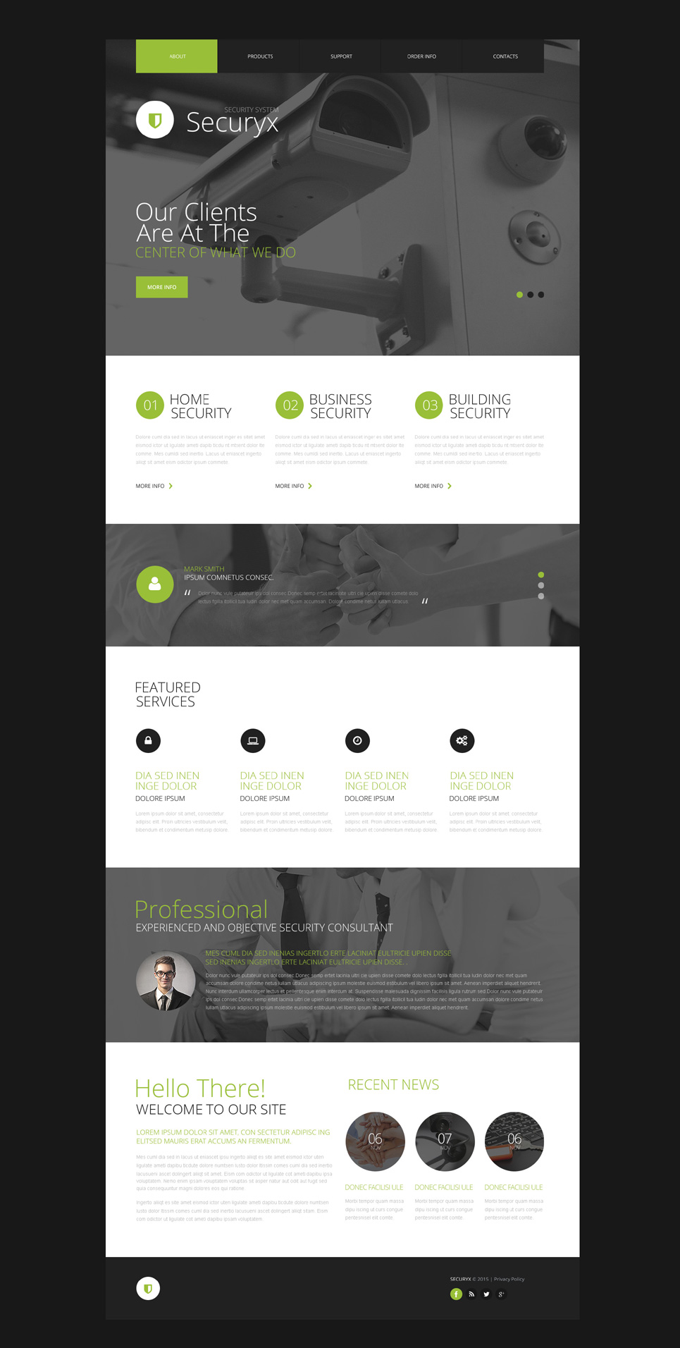 Security Systems Website Template New Screenshots BIG