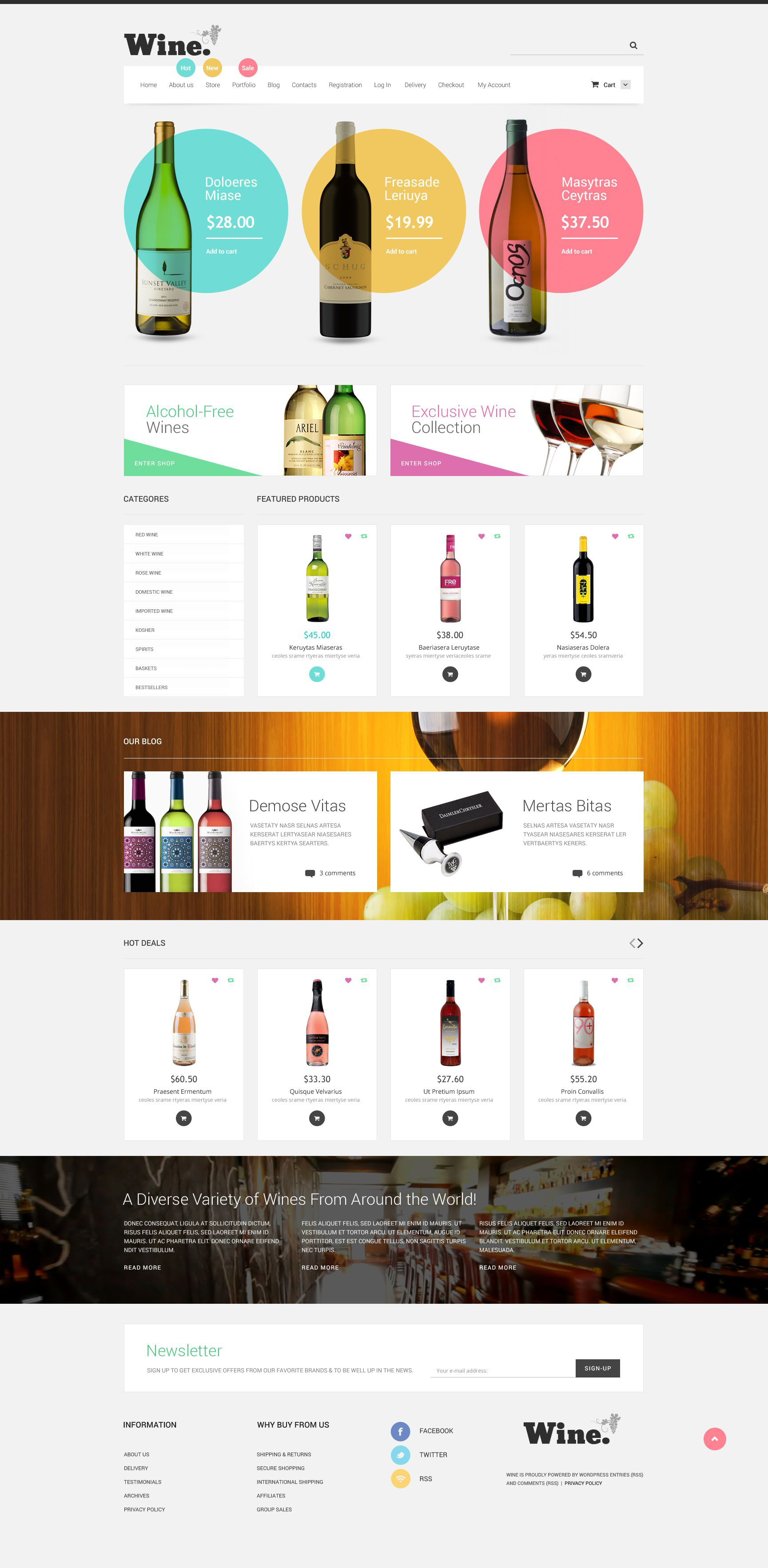 Tema WooCommerce "Tienda de Vinos" #53096 - captura de pantalla