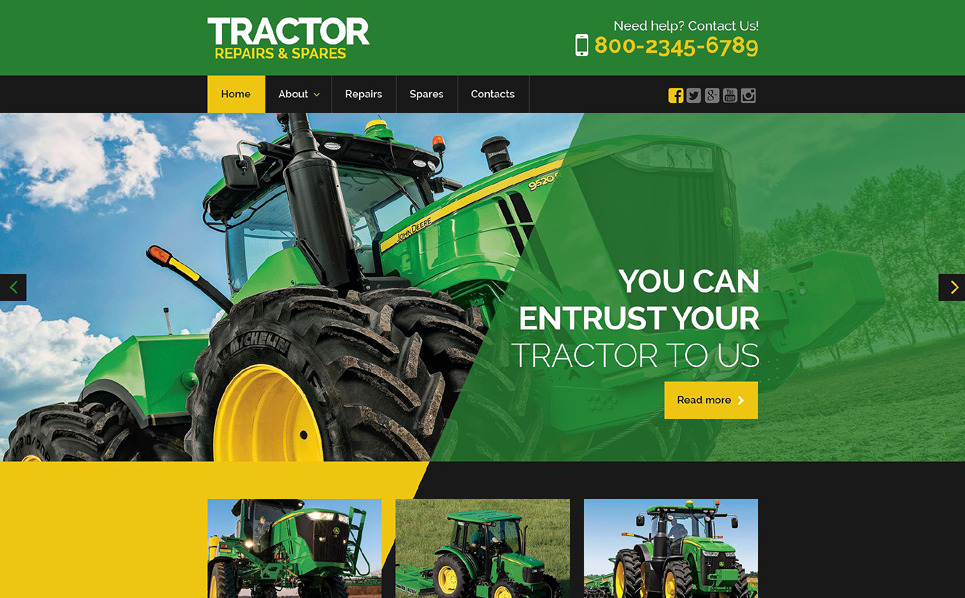Tractor Maintenance site Template 53043