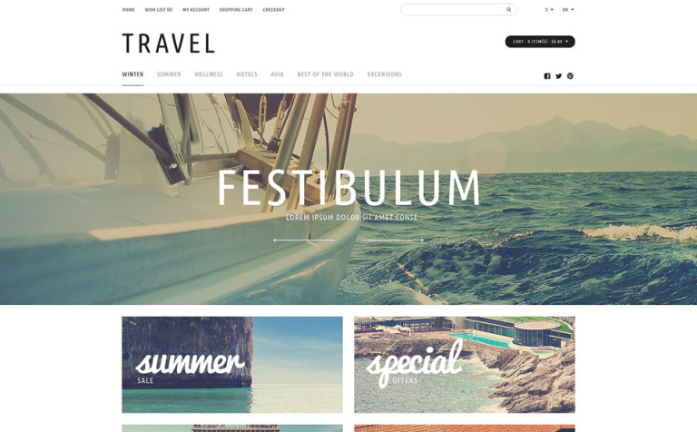 Travel Tours Store Responsive OpenCart Theme Big Screenshot Travel Tours Store OpenCart Template New Screenshots BIG