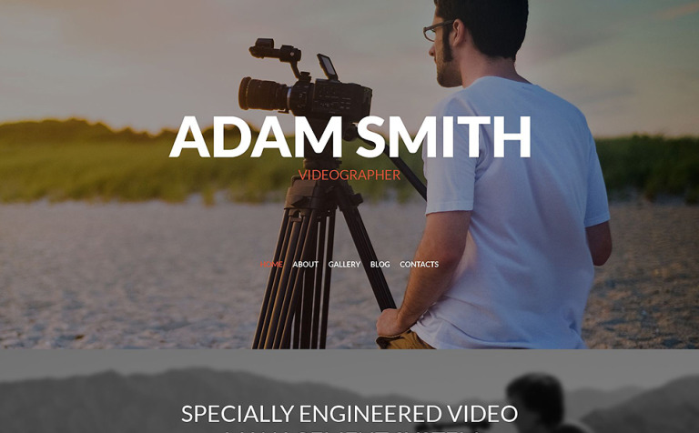 Videographer Bootstrap WordPress Template Big Screenshot Videographer Responsive WordPress Theme New Screenshots BIG