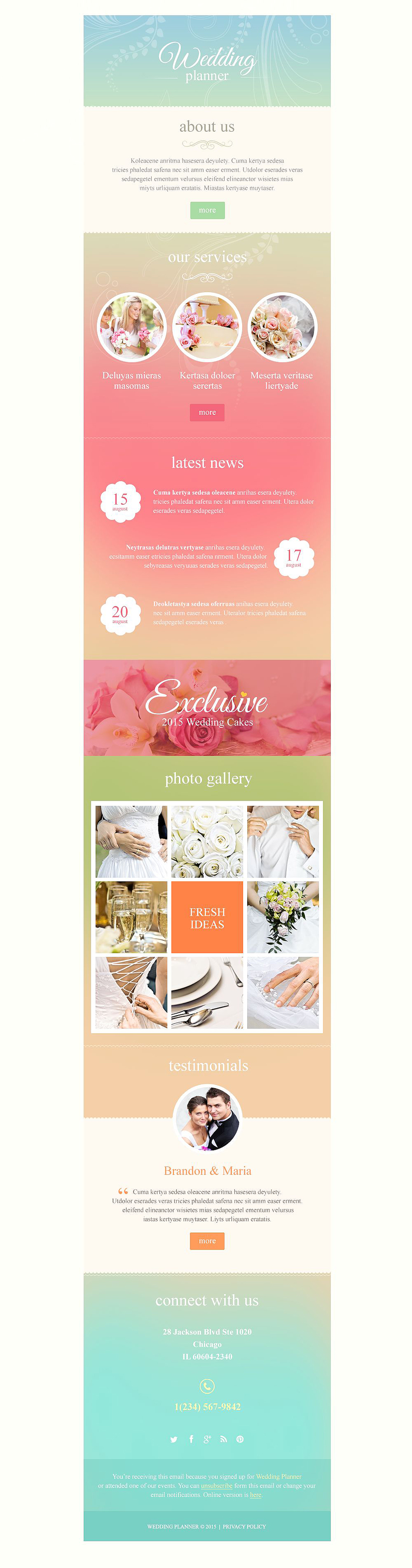 Wedding Planner Responsive Newsletter Template New Screenshots BIG
