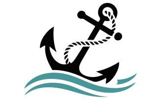 A silver anchor silhouette art illustration