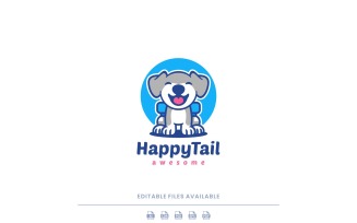 Cheerful Dog Mascot Logo Design