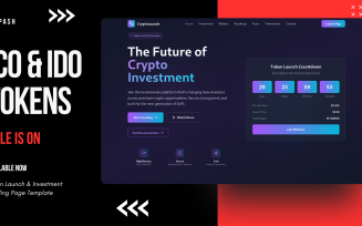 Crypto Launch - Token Launch & ICO/IDO Investment Landing Page Template