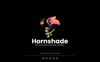 Gradient Modern Hornbill Logo Design