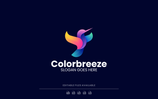 Gradient Modern Hummingbird Logo Design 214