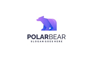 Gradient Modern Polar Bear Logo Design
