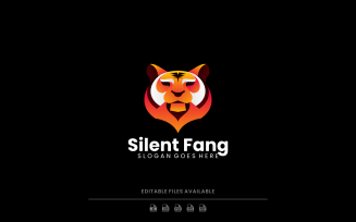Gradient Modern Tiger Logo Design