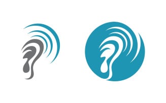 Hearing Healthy illustration Template vector icon design v1.1