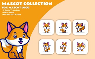 Mascot Animal Fox Bundle Character Set