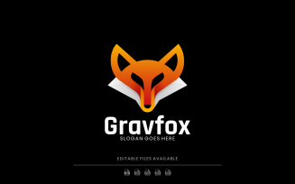 Modern Gradient Fox Head Logo Design