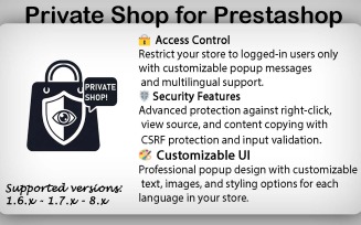 Private Shop for prestashop