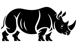 Rhinoceros silhouette art illustration