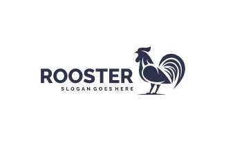 Silhouette Rooster Logo Design