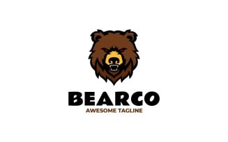 Angry Bear Mascot Logo Design