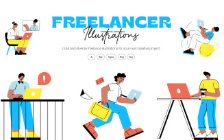 Freelancer Illustration Art Set