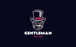 Gentleman Mascot Logo Design 841