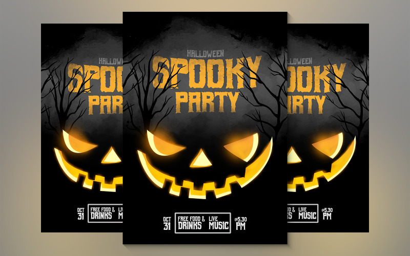 Halloween Evil Spooky Party Poster Corporate Identity