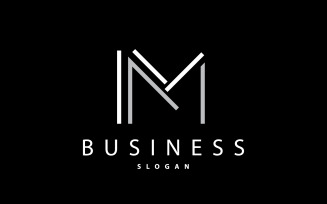 Initial Letter M Minimalist Logo V1