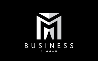 Initial Letter M Minimalist Logo V3