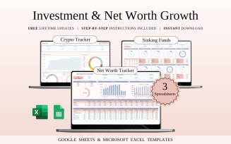 Investment and Net Worth Growth | Spreadsheet Templates Excel and Google Sheets