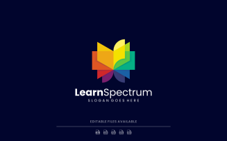 Modern Gradient Abstract Book Logo Design