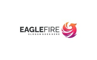 Modern Gradient Abstract Eagle Logo Design