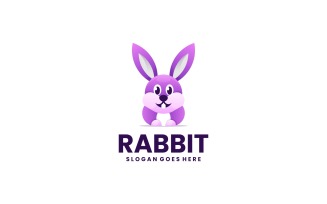 Modern Gradient Cute Rabbit Logo Design