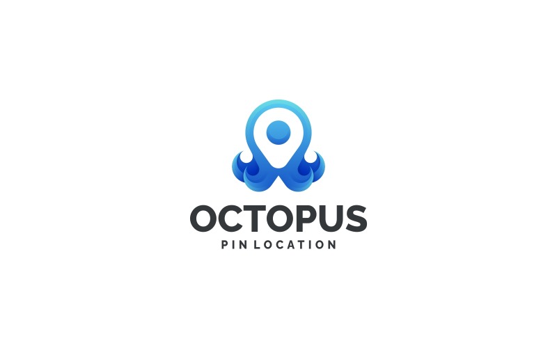 Modern Gradient Octopus Logo Design Logo Template