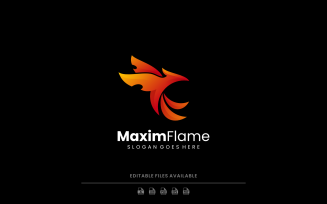 Modern Gradient Phoenix Logo Design