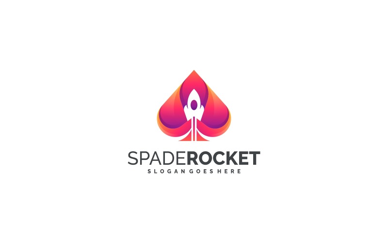 Modern Gradient Rocket Logo Design Logo Template