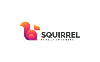 Modern Gradient Squirrel Logo Design