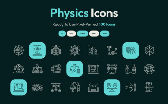 Modern Physics Icon Art Set
