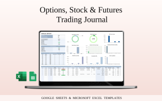 Options, Stock and Futures Trading Journal Template for Google Sheets and Excel