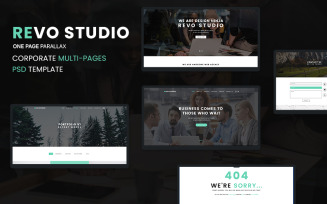 Revo Studio - One Page PSD Template