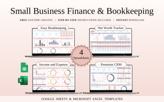 Small Business Finance and Bookkeeping | Spreadsheet Templates Excel and Google Sheets