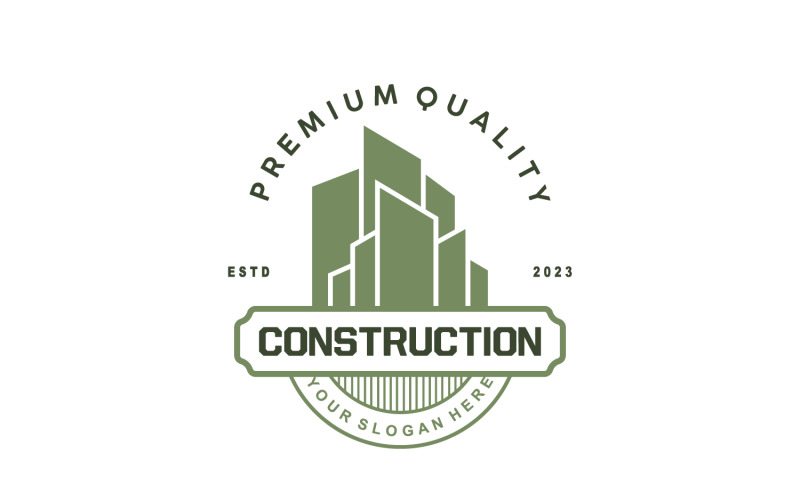 Building Real Estate Construction Logo V13 Logo Template