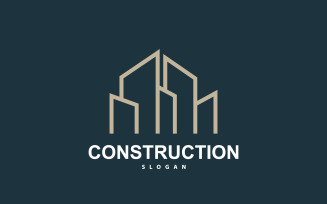 Building Real Estate Construction Logo V7