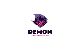 Mascot Demon Logo Design Temjplate